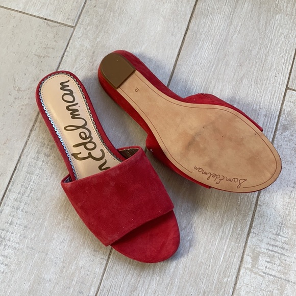 SAM EDELMAN Red Slides - Picture 2 of 3